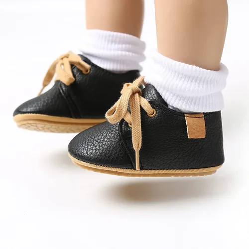 Vista 3 de QWZban Zapatos de bebé para niños y niñas, zapatillas de deporte con suela de goma antideslizante, para cuna de bebé, zapatos de vestir