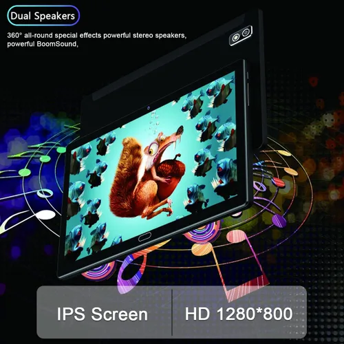 Vista 3 de Tableta Android 13 de 10 pulgadas, tableta 2 en 1 con 4+64/512 GB de almacenamiento Octa-Core, compatible con tarjeta SIM dual 4G con teclado