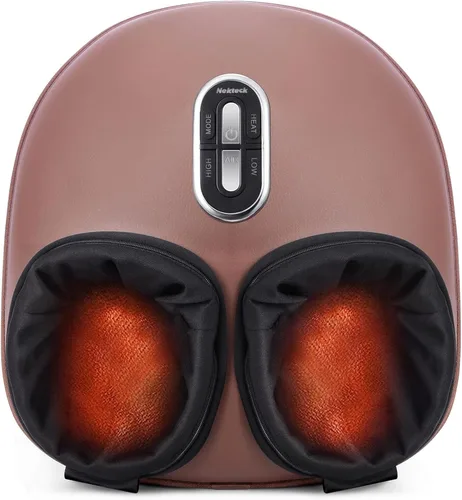 Vista 9 de Nekteck Shiatsu - Máquina masajeadora de pies con calor relajante, terapia de amasamiento profundo de compresión de aire elegible por la FSA