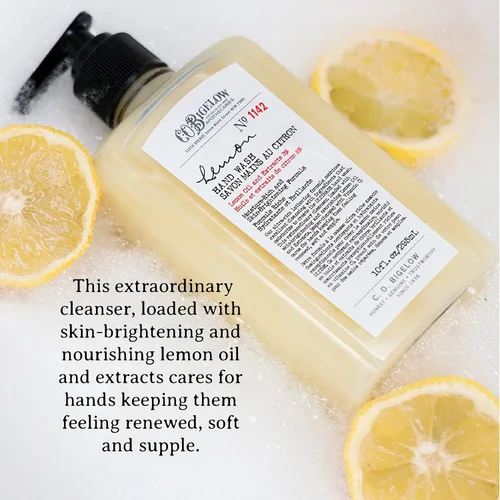 Vista 5 de C.O. Bigelow Lemon Hand Wash, 10 fl oz Jabón de manos con aroma a limón, jabón líquido perfumado con extracto de limón y aloe vera