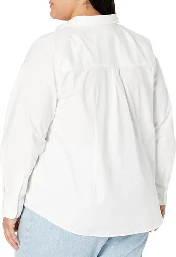 Vista 6 de Amazon Essentials Camisa Oxford elástica de manga larga con botones para mujer (disponible en tallas extragrandes)