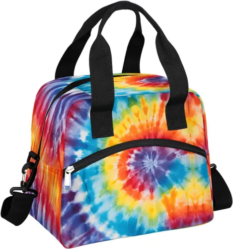 Vista 7 de Bolsa de almuerzo con estampado de leopardo animal, lonchera aislada Correa de hombro ajustable impermeable para niños, niñas, niños, escuela