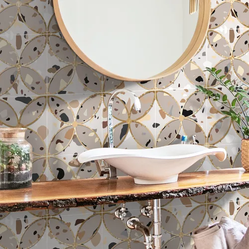 Vista 28 de 12 calcomanías mate para azulejos de pared, despegar y pegar, autoadhesivas, calcomanías de vinilo para azulejos de pared, adhesivo de PVC