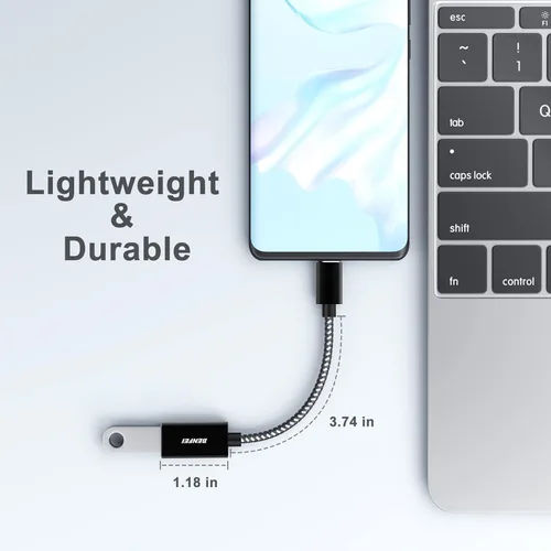 Vista 5 de BENFEI Adaptador USB C a USB 3.0, paquete de 2 adaptadores USB C a A macho a hembra compatibles con MacBook 2022 2021 2020, Samsung Galaxy Note 20
