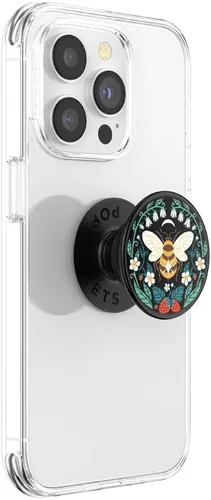 Vista 2 de PopSockets - Agarre para teléfono con soporte expandible, agarre adhesivo, lindo PopSockets - Bee Boho