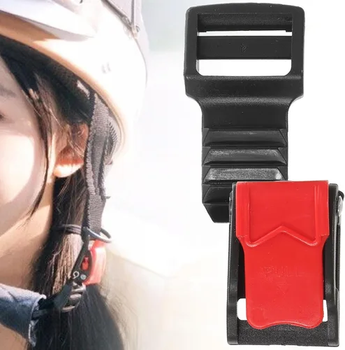 Vista 8 de Kit de 10 hebillas de liberación rápida para casco, adaptador de correa de barbilla de acero inoxidable con trinquete, casco de motocicleta, casco
