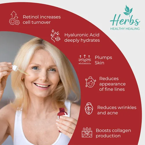 Vista 7 de AURA - Suero de retinol antienvejecimiento 1% - Retinol encapsulado, ácido hialurónico, vitamina C y E, colágeno, niacinamida, paquete económico