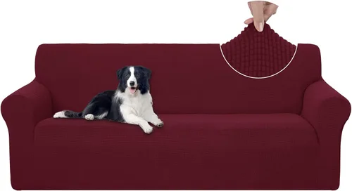 Vista 53 de U-NICE HOME Funda para sofá biplaza elástica, cubierta para sofá, funda para sillón, protector de muebles para sofá con 2 cojines, funda para sofá