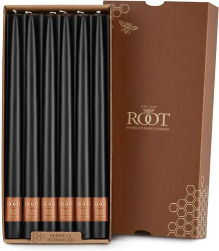Vista 11 de Root Candles Arista Timberline - Velas para cena de 12 pulgadas, sin aroma, 12 unidades, color negro