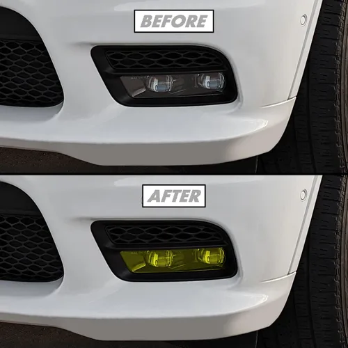 Vista 14 de SlickMod Tinte de humo de vinilo precortado para faros Dodge Durango 2011-2023 (20% humo oscuro, 1. faro)