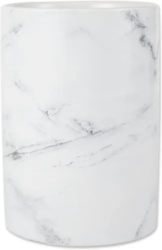 Vista 10 de DII Soporte de cerámica para utensilios de cocina, patrón de mármol negro