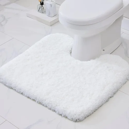 Vista 60 de Disolla - Alfombra antideslizante pequeña y esponjosa para el suelo del baño, lavable, afelpada, para ducha, absorbente, color beige, 17 x 24