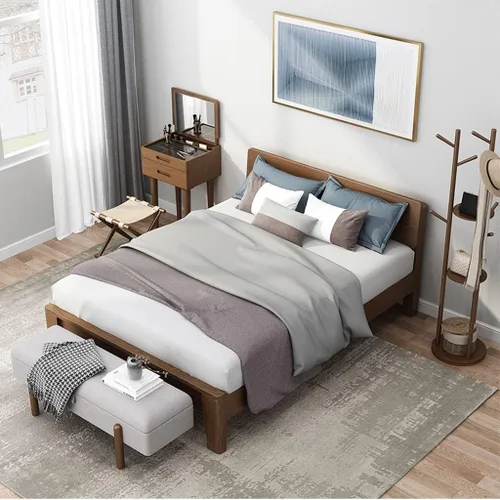 Vista 5 de Banco rectangular para dormitorio, extremo de la cama, con almacenamiento, taburete de extremo de cama para dormitorio, sala de estar, taburete