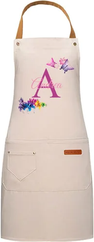 Vista 12 de DIY Custom Name & Initial Kitchen Apron for Men & Women