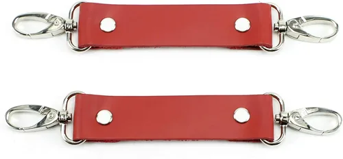Vista 3 de VP Leather Two Connectors Premium Real Leather Handmade Snap Hook Connectors - Comfortable BDSM Restraints