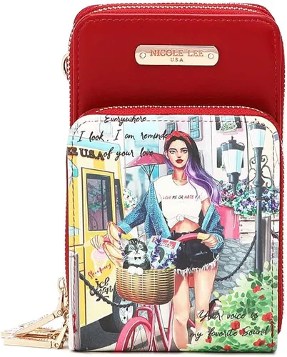 Vista 2 de Nicole Lee Funda cruzada con cremallera múltiple para teléfono