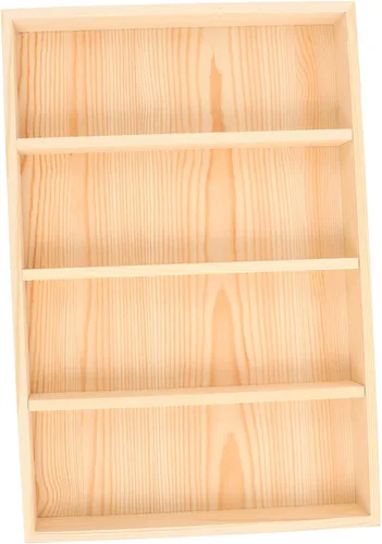 Vista 6 de EXCEART 3pcs Storage Tray Ring Dish Plates Engagement Ring Box Jewelry Compartment Tray Earring Tray Vanity Accessories Wooden Drawer Decorative