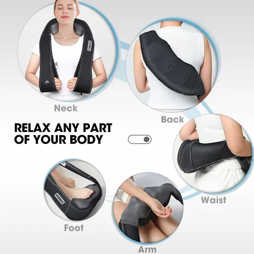 Vista 10 de MagicMakers - Masajeador Eléctrico Shiatsu de Cuello con Calor - Alivio del Dolor para la Espalda, Hombros y Pies - Regalo para Hombres, Mujeres