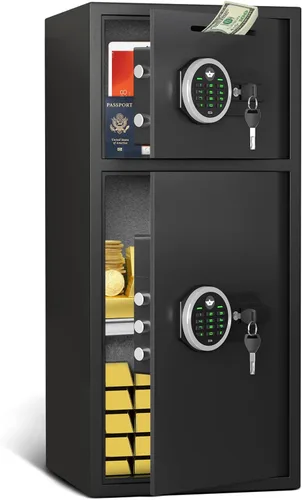 Vista 11 de Caja fuerte de seguridad digital extra grande de 6.0 pies cúbicos, resistente al fuego, impermeable, con ranura para depósito, alarma antirrobo