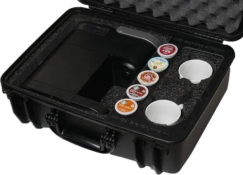 Vista 2 de Case Club Funda impermeable precortada compatible con cafetera Keurig K-Mini, capacidad para 2 tazas y almacena 5 cápsulas