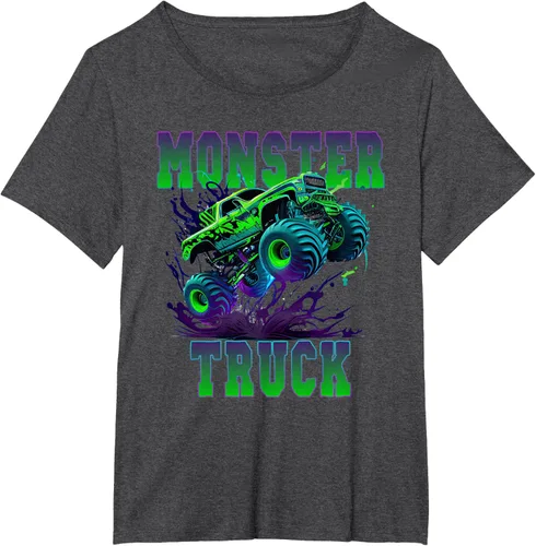 Vista 27 de Camiseta Monster Truck 4x4, Negro