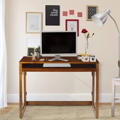 Vista 2 de Casual Home Escritorio plegable con puertos extraíbles y USB Café cálido