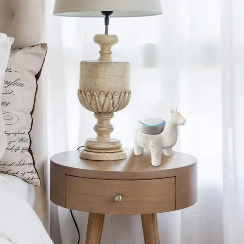 Vista 2 de Dekodots - Soporte de mesa para altavoz inteligente (Llama) – Soporte decorativo para Amazon Echo Dot o Google Home Mini – Diseño portátil, sin