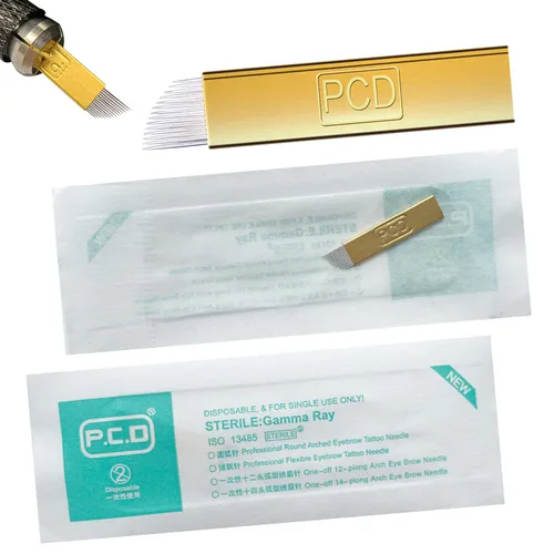 Vista 8 de S12 30 agujas de microblading para cejas con 0.008 in de diámetro, agujas de tatuaje manual de cejas de maquillaje permanente, hojas de microblading