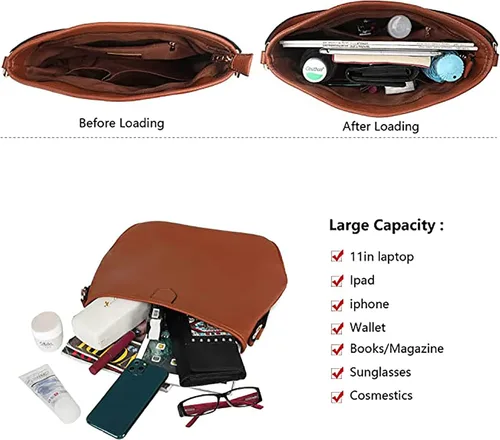 Vista 6 de Montana West Bolsos Hobo para mujer bolsos y bolsos clásicos y simples con asa superior