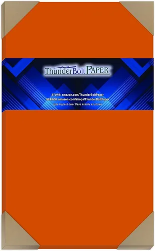 Vista 10 de 50 hojas de papel de tarjeta/cubierta de color naranja oscuro brillante – 5 x 7 pulgadas foto tarjeta tamaño del marco – 65# (65 libras)