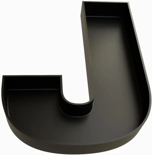 Vista 67 de Bandejas de servir de plástico duro reutilizables y rellenables con letras y números para decoración de fiesta (S, Negro)