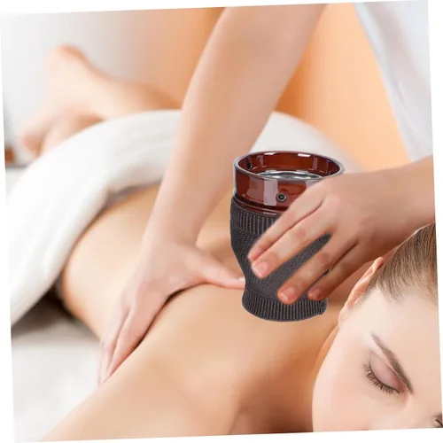 Vista 5 de Herramientas de cerámica china Moxibustión olla cerámica tradicional Moxa quemador puede masaje olla para acupuntos calambres menstruales cuerpo