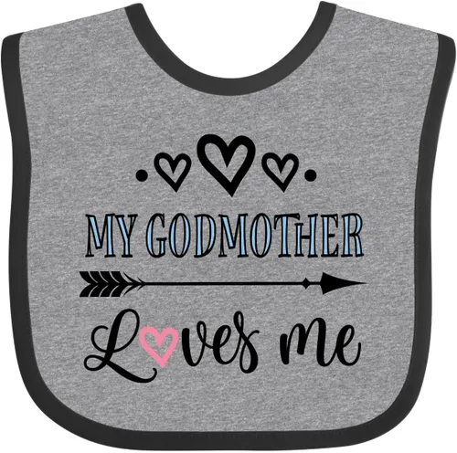 Vista 8 de inktastic Babero para bebé My Godmother Loves Me Godchild
