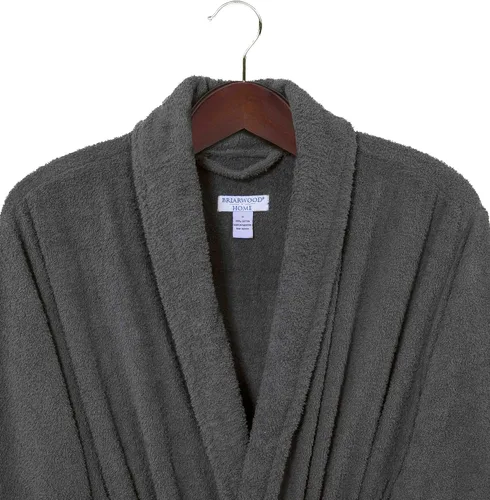 Vista 3 de Briarwood Home Premium 100% Cotton Kimono Spa Bathrobes, Luxurious Super-Soft- Absorbent Shawl Collar - Plush Long Robe