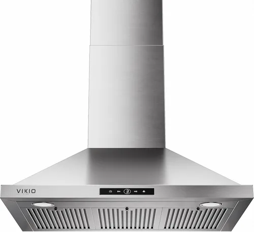 Vista 13 de VIKIO HOME Campana extractora para montaje en pared de 36 pulgadas, 580 CFM, campana de ventilación de cocina, convertible con conductos/sin