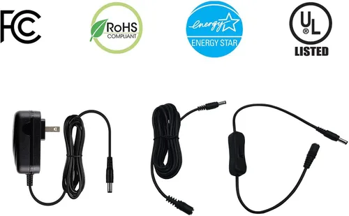 Vista 3 de MyVolts 9V Power Supply Adaptor Compatible with Casio CTK-451 Keyboard - US Plug - with Extension and Inline Switch