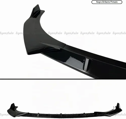 Vista 4 de Se adapta a HYUNDAI ELANTRA 2021+ negro brillante estilo de rendimiento 3 piezas de parachoques delantero