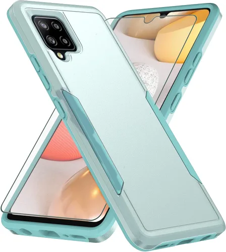 Vista 7 de Asuwish Funda protectora para Samsung Galaxy A42 5G con protector de pantalla de vidrio templado y delgada híbrida de cuerpo completo, accesorios