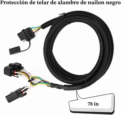 Vista 6 de Oyviny Arnés de cableado de remolque personalizado de 4 vías para Ford Explorer 2011-2019, cableado de luz de remolque Plug and Play de cobre puro