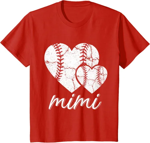 Vista 3 de Camiseta de béisbol Mimi para el Día de la Madre, Negro, S