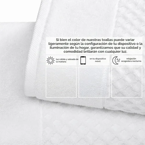 Vista 5 de Great Bay Home - Toallas de mano 100% algodón blanco, 6 toallas de baño suaves para manos, altamente absorbentes y de secado rápido, colección 01