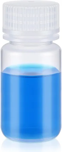 Vista 32 de Tatuo 6 piezas 30 ml 1 oz botellas de reactivo de polipropileno de plástico con tapas de rosca, envases de muestra transparentes de PP con tapa