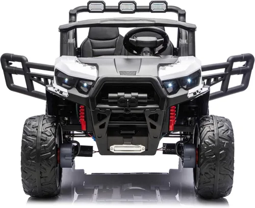 Vista 6 de White Trail Rider 2-Seater 24V 4WD Kids Ride-On UTV