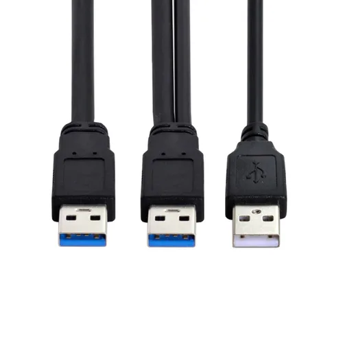 Vista 20 de cablecc Cable de datos de alimentación extra USB tipo A USB 2.0 hembra a USB tipo A macho compatible con unidad de disco SSD impresora escáner