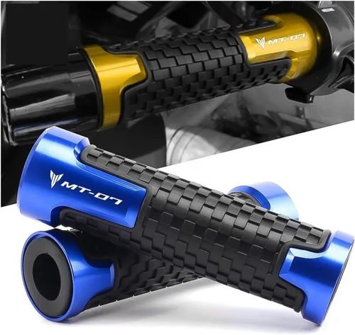 Vista 3 de Accesorios de motocicleta Manillar CNC PVC Grips compatibles con MT07 MT 07 2016 2017 2018 2019 2020 Mango de agarre (color negro)