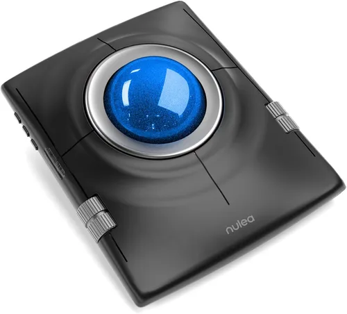 Vista 10 de Nulea M512 ratón inalámbrico Trackball, Trackball ergonómico de 55mm, DPI ajustable para control preciso, Compatible con mano izquierda o derecha