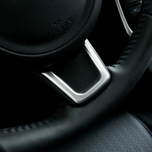 Vista 3 de Cubierta de lentejuelas para volante interior de coche de ABS cromado para Jaguar XE XF F-Pace accesorios