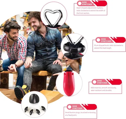 Vista 4 de Parts3A Estirador de zapatos, nuevo estirador de botas para mujeres y hombres, elástico en 4 direcciones, para dar forma al interior del zapato.