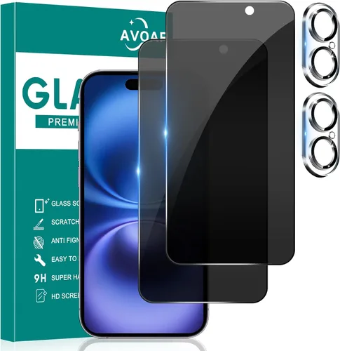 Vista 37 de Paquete de 2 protectores de pantalla de privacidad para iPhone 11/iPhone XR, pantalla de privacidad iPhone 11 de 6.1 pulgadas, película de vidrio
