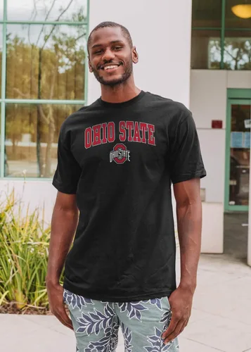 Vista 2 de Blue 84 NCAA - Camiseta para hombre, color del equipo, arqueada